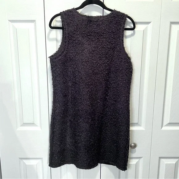NWT Sanctuary Essential City Vest Sz S Black Double Breasted Teddy Wool Blend - Picture 7 of 16